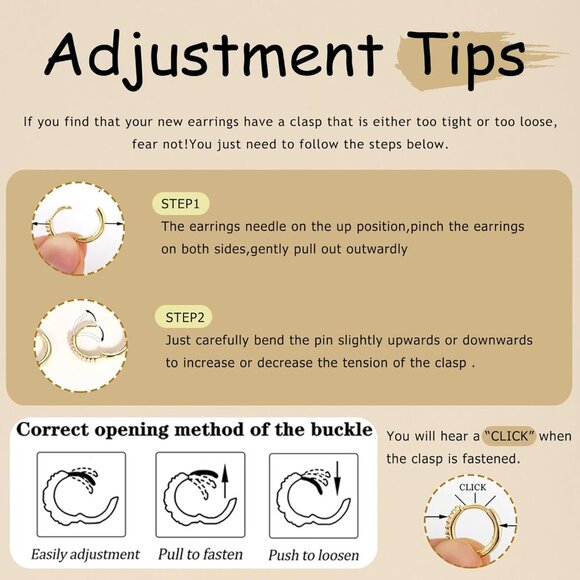 Gold Hoop Earrings Set for Women 14K Gold Plated Small Double Hoop Earrings Set - Picture 7 of 9